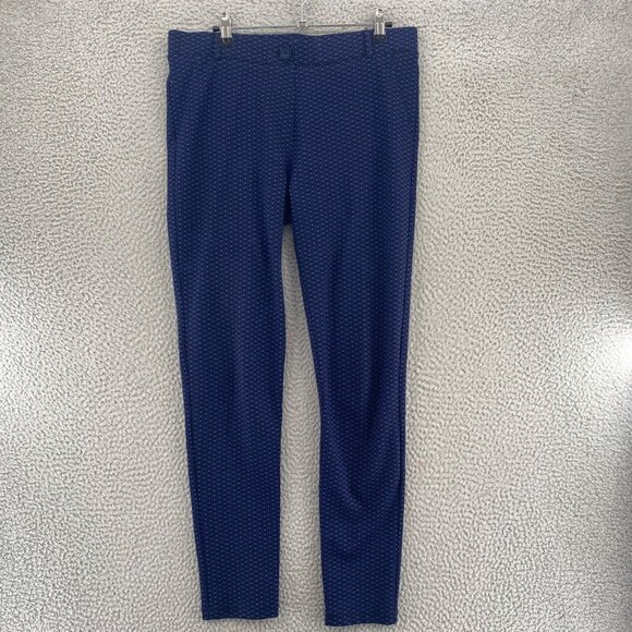 Betabrand Pants Womens Large Long Navy Pattern Jegging Stretch Skinny Pull On - Picture 1 of 11